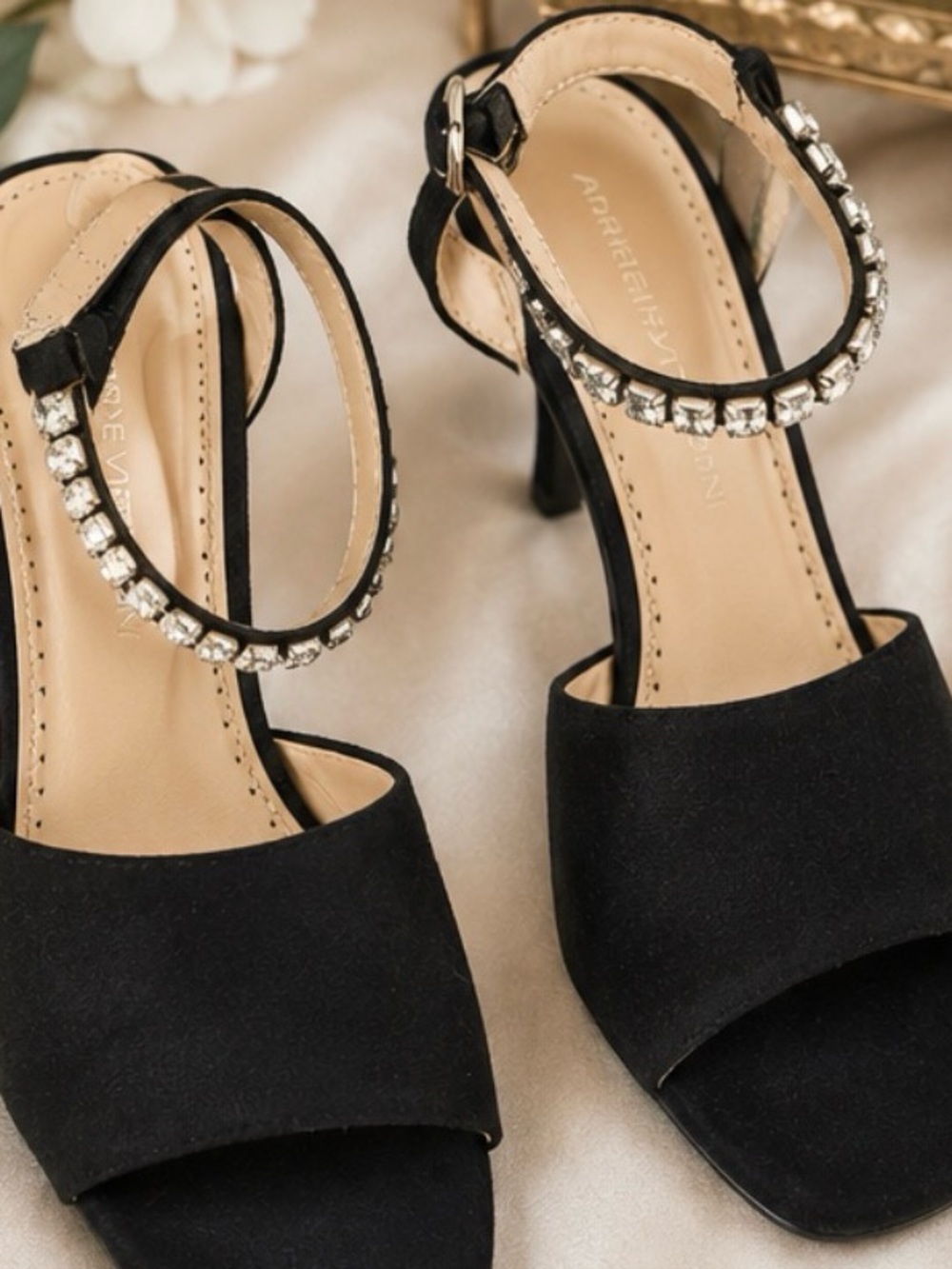Adrienne vittadini rhinestone ankle strap